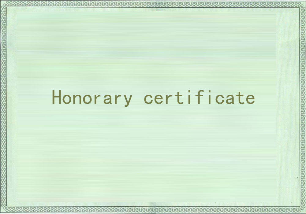 Certificate of Honor 6